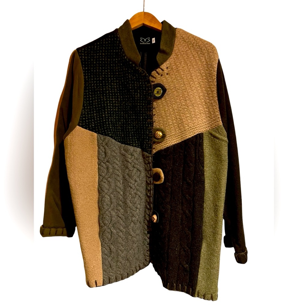 Plus Wool Patchwork Jacket - image 1